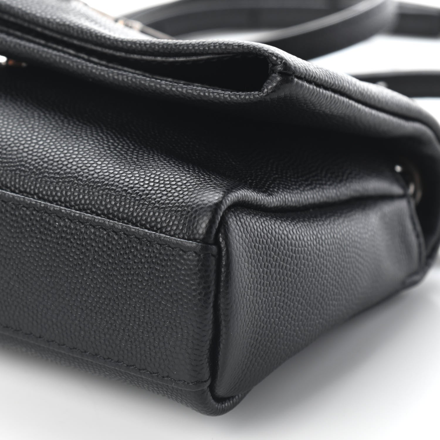 Saint Laurent Grain De Poudre Monogram Toy West Hollywood Fold-Over Bag Black 8 of 8
