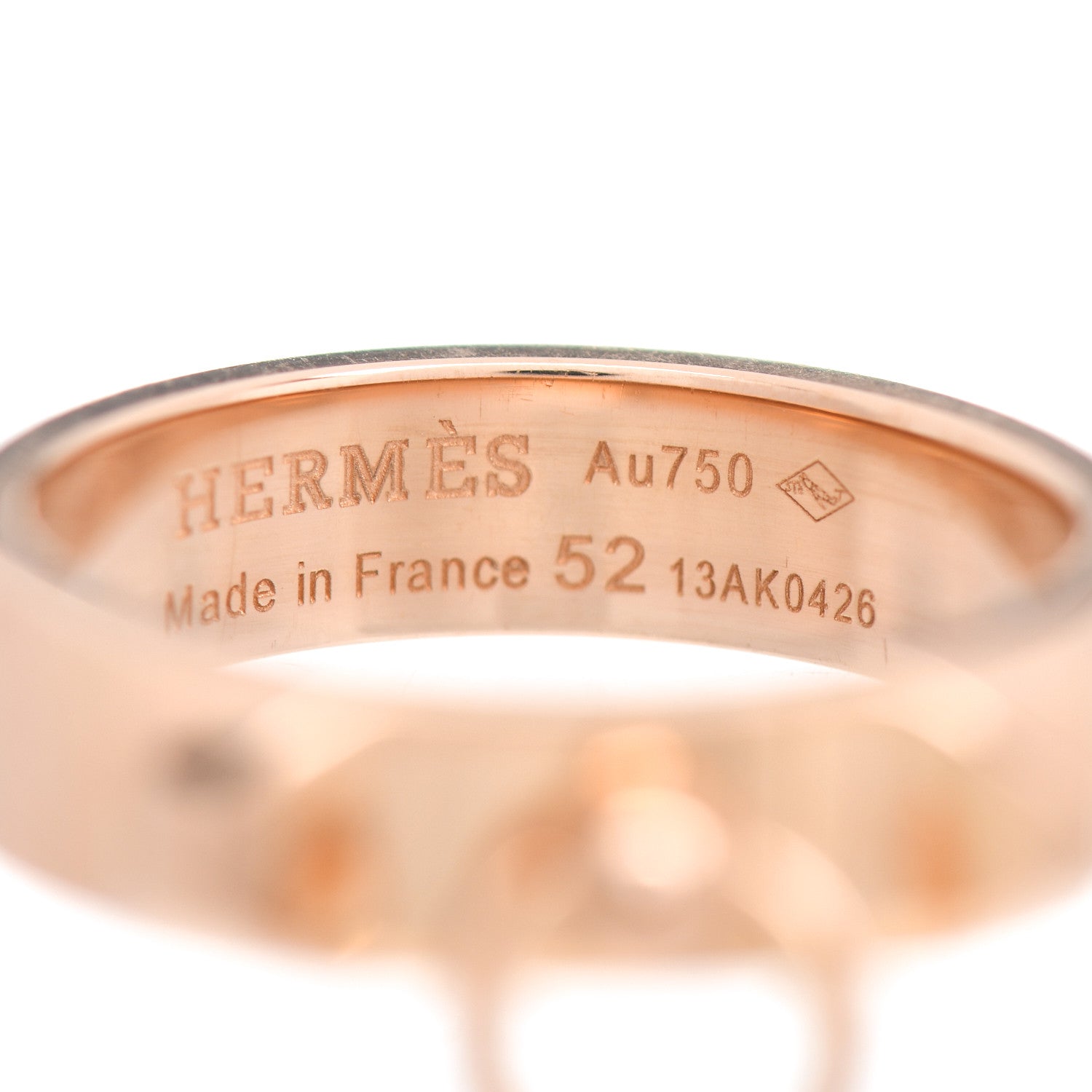 Hermes 18K Rose Gold PM Collier De Chien Ring 52 6 5 of 6