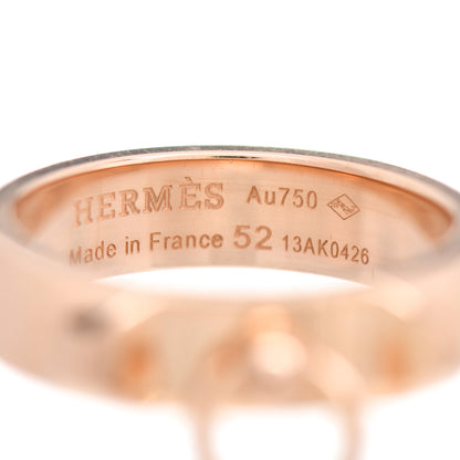Hermes 18K Rose Gold PM Collier De Chien Ring 52 6 5 of 6