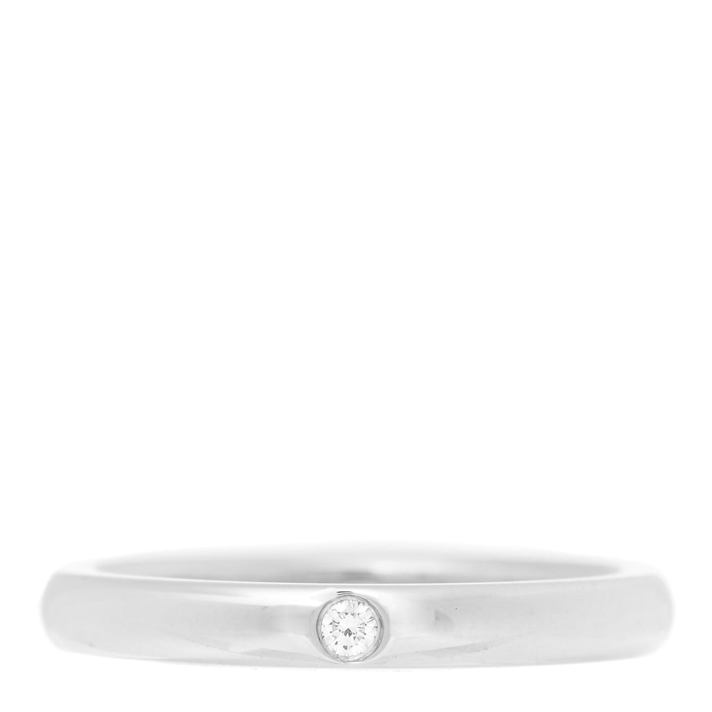Sterling Silver Diamond Elsa Peretti Band Ring 50 5.5