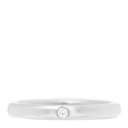 Tiffany Sterling Silver Diamond Elsa Peretti Band Ring 50 5.5 1 of 5