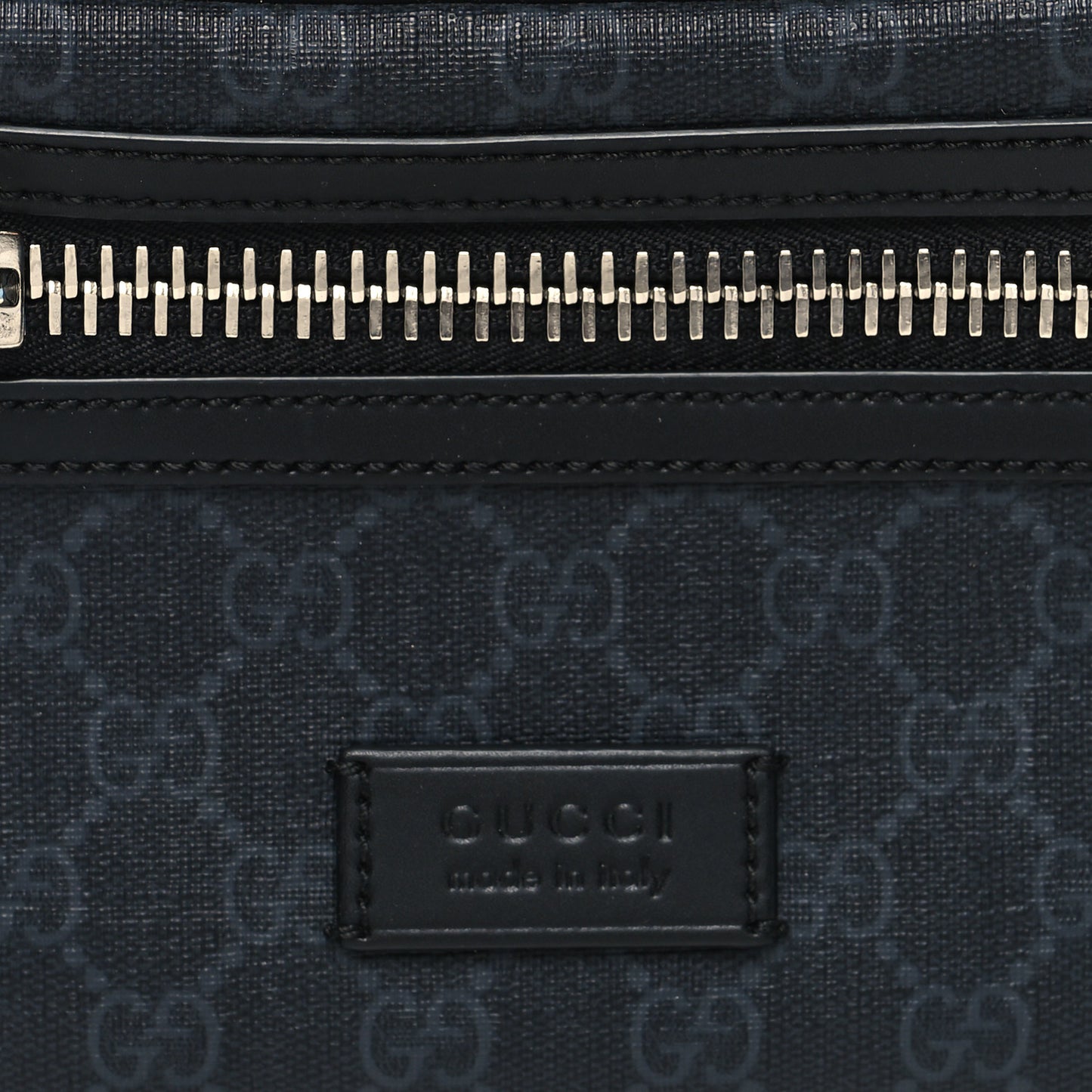 Soft GG Supreme Monogram Web Belt Bag Black Grey