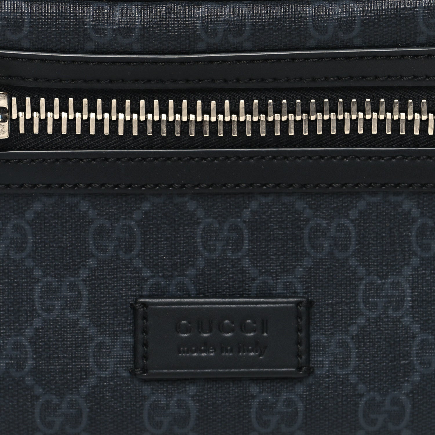 Gucci Soft GG Supreme Monogram Web Belt Bag Black Grey 9 of 12