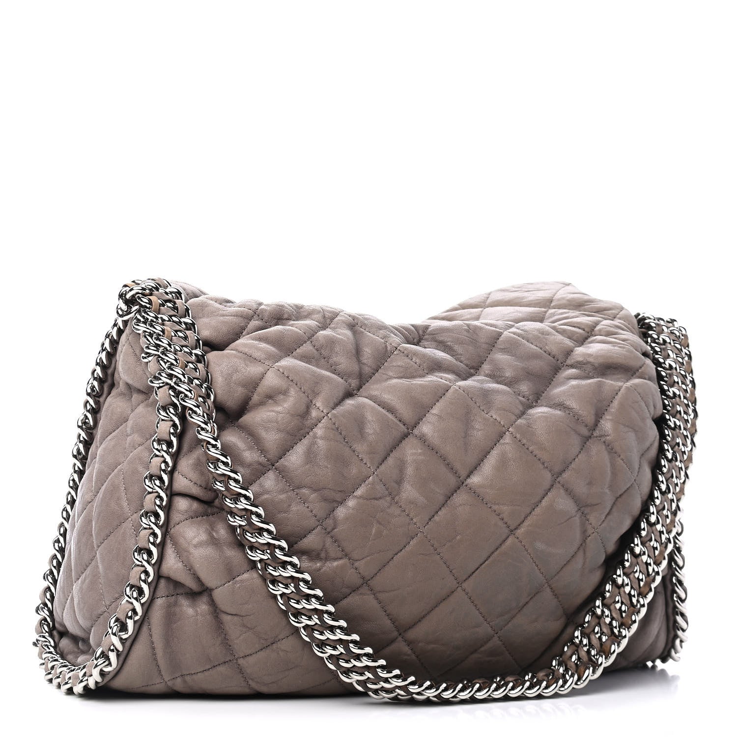 Chanel Washed Lambskin Chain Around Hobo Taupe 2 of 5