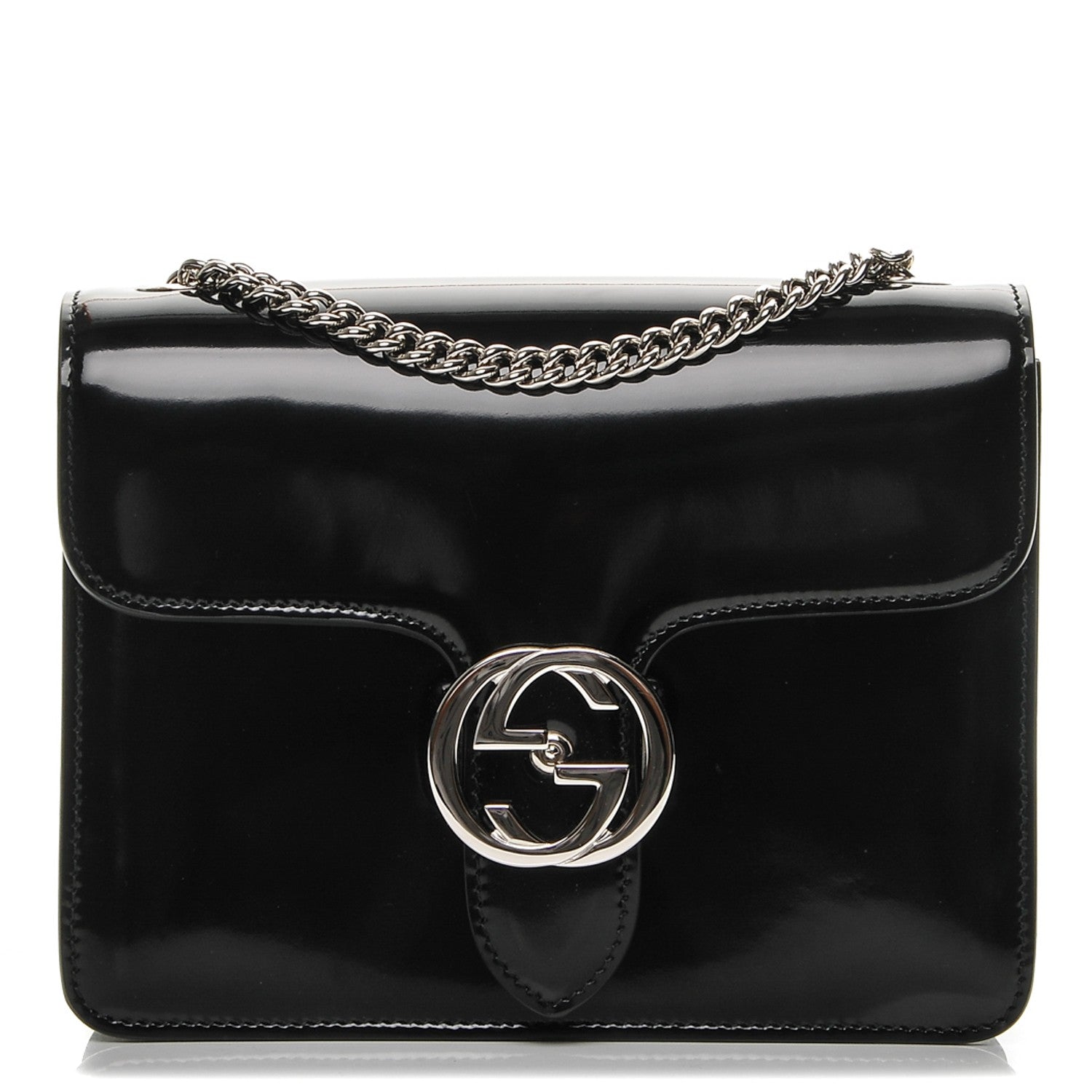 Gucci Shade Lux Calfskin Small Interlocking G Shoulder Bag Black 1 of 8