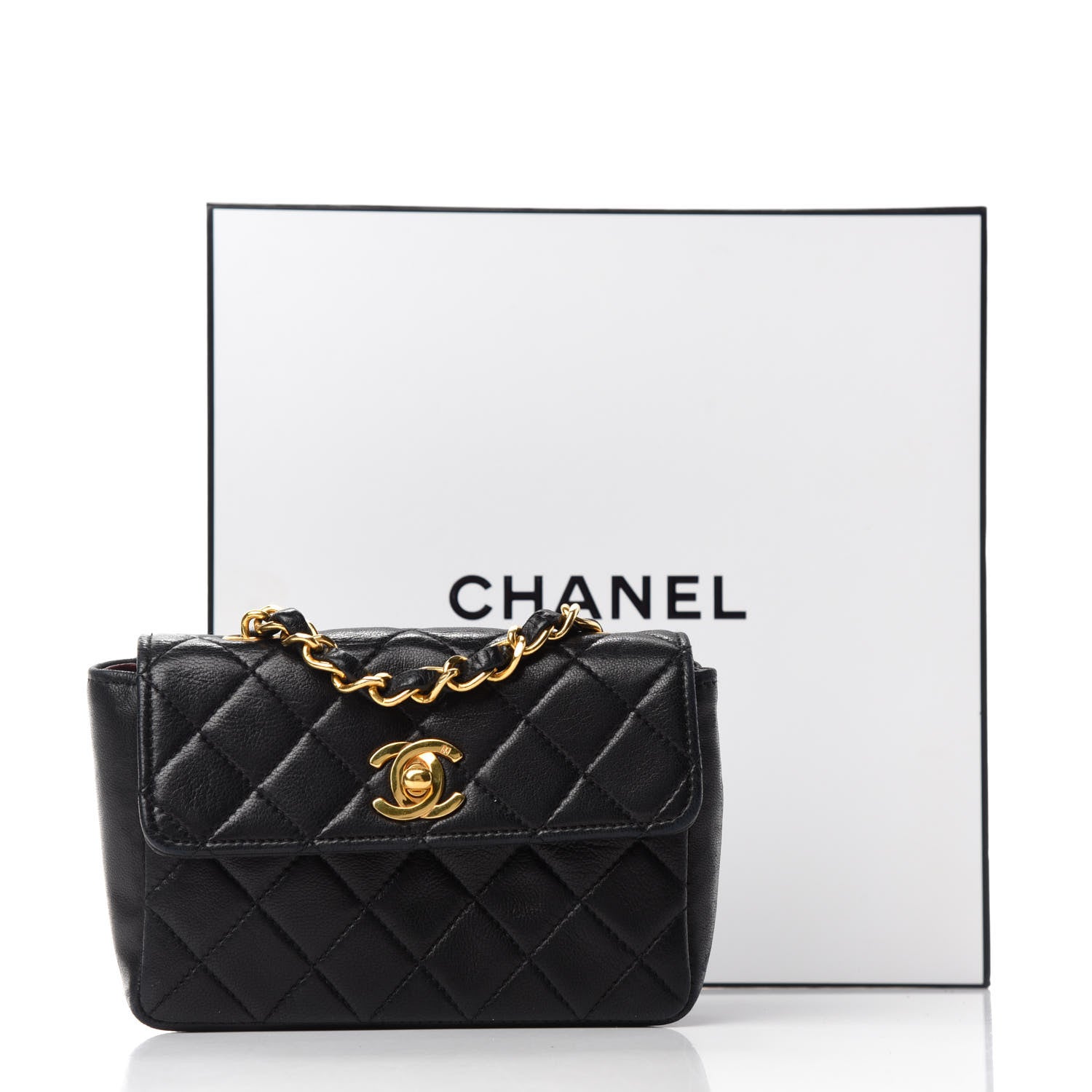 Chanel Lambskin Quilted Extra Mini Flap Black 13 of 13