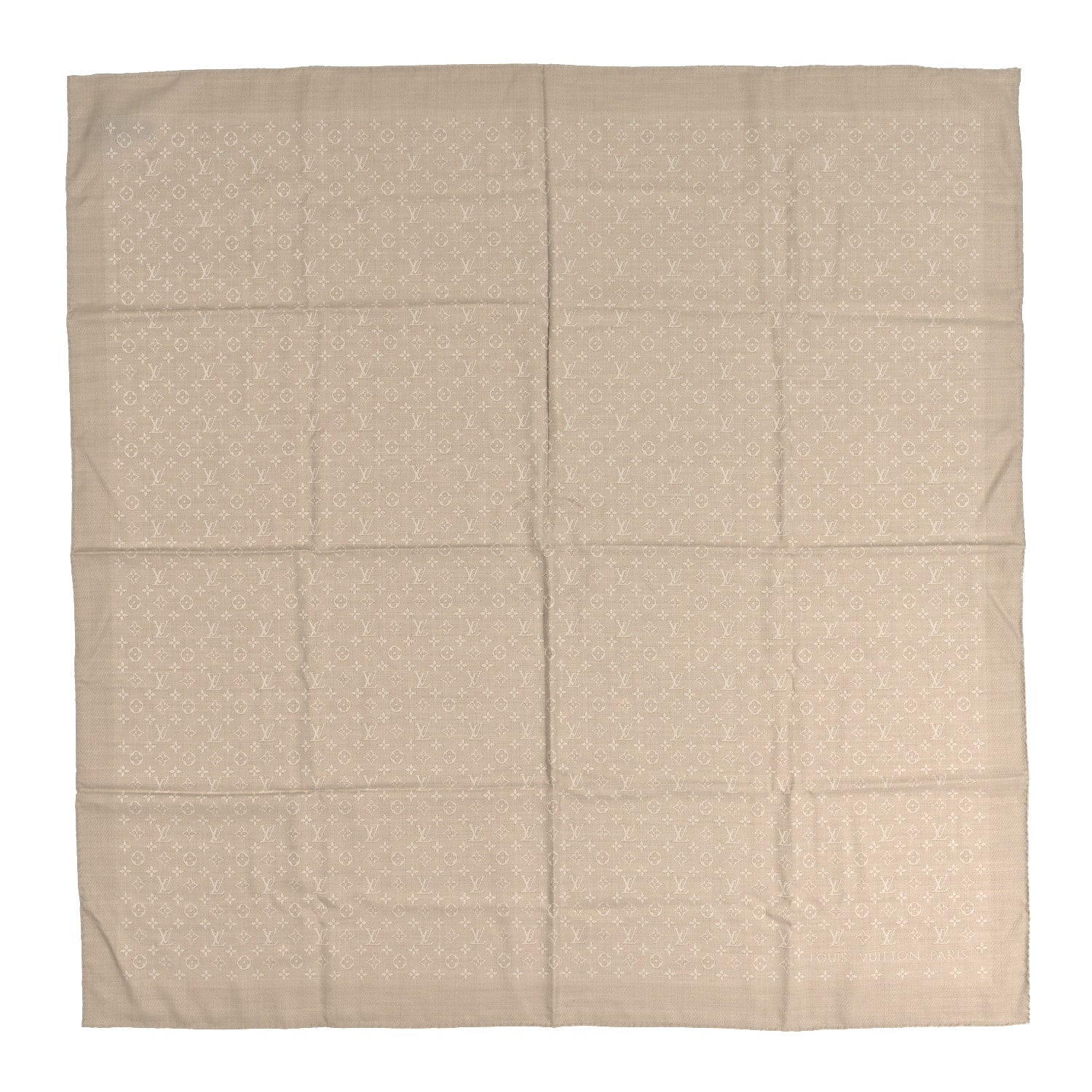Louis Vuitton Monogram Summer Stardust Jacquard Shawl Beige 1 of 3