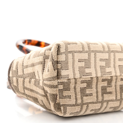 Fendi Chenille Vitello King Plexiglass FF Mini By The Way Top Handle Boston Bag Tortora Nuvola 9 of 11