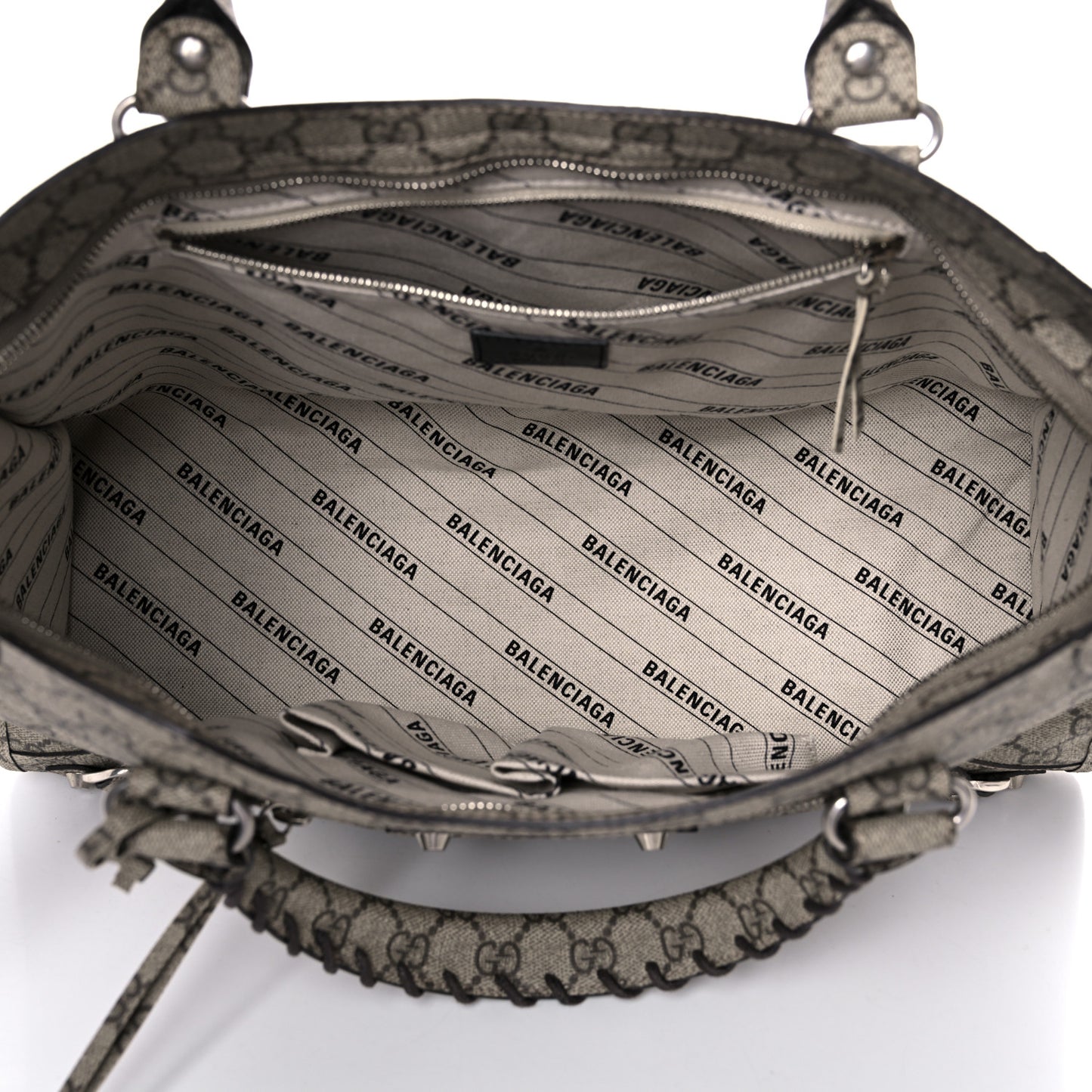 X GUCCI GG Supreme Monogram Neo Classic Silver Hardware City Beige Ebony