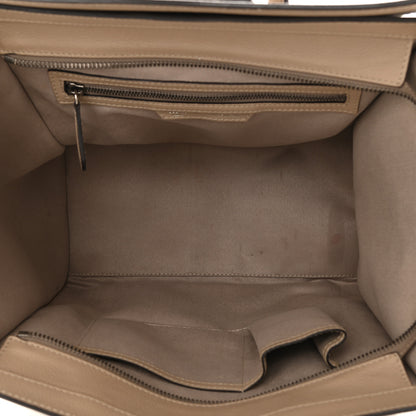 Celine Drummed Calfskin Mini Luggage Dune 5 of 14