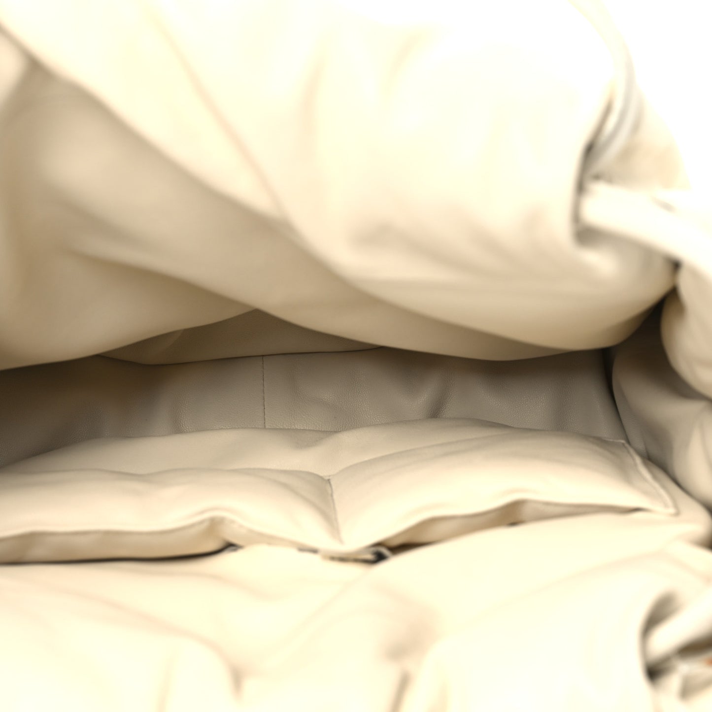 Goatskin Pillow Bucket Bag White