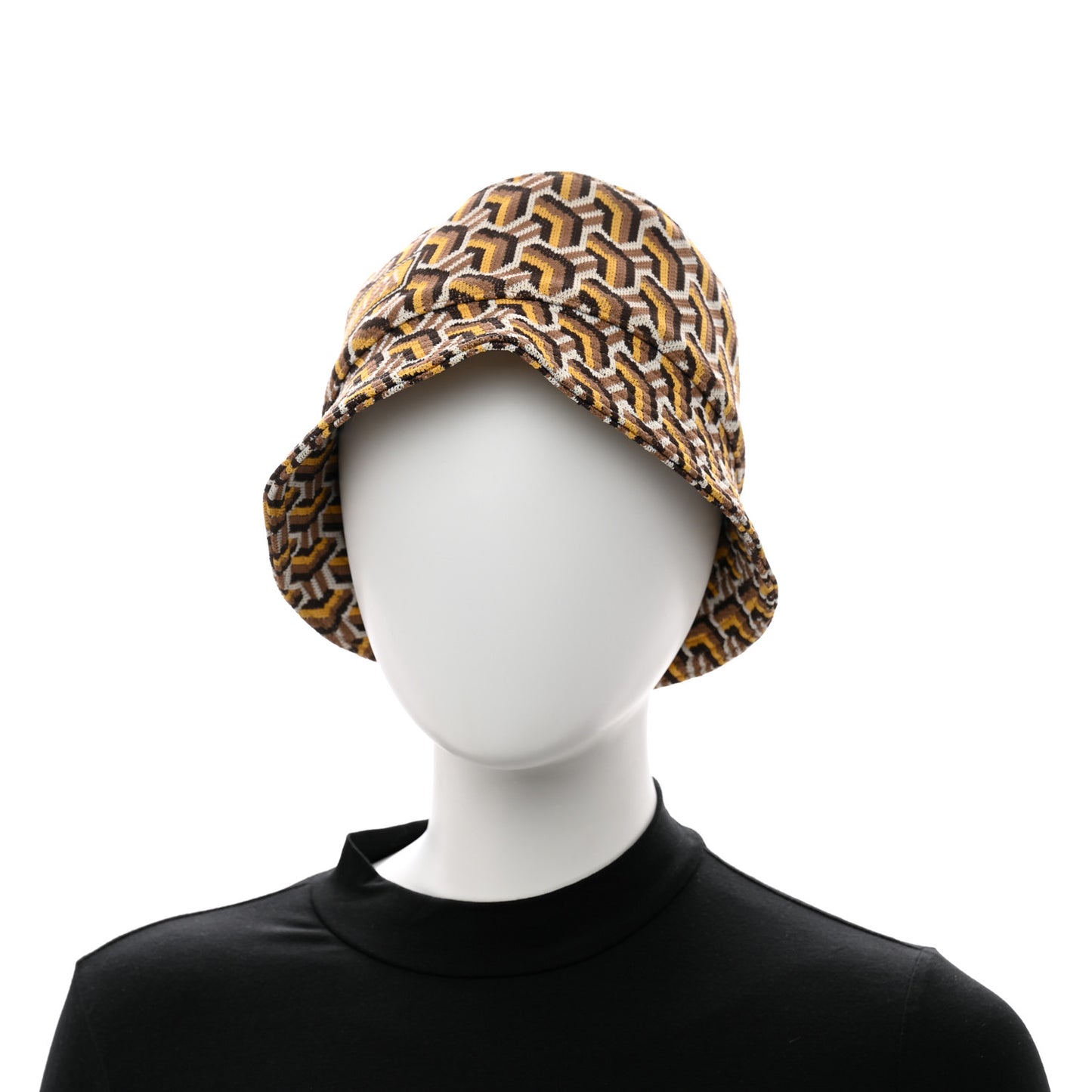 Shetland Chevron Racing Logo Womens Bucket Hat S Brown Multicolor