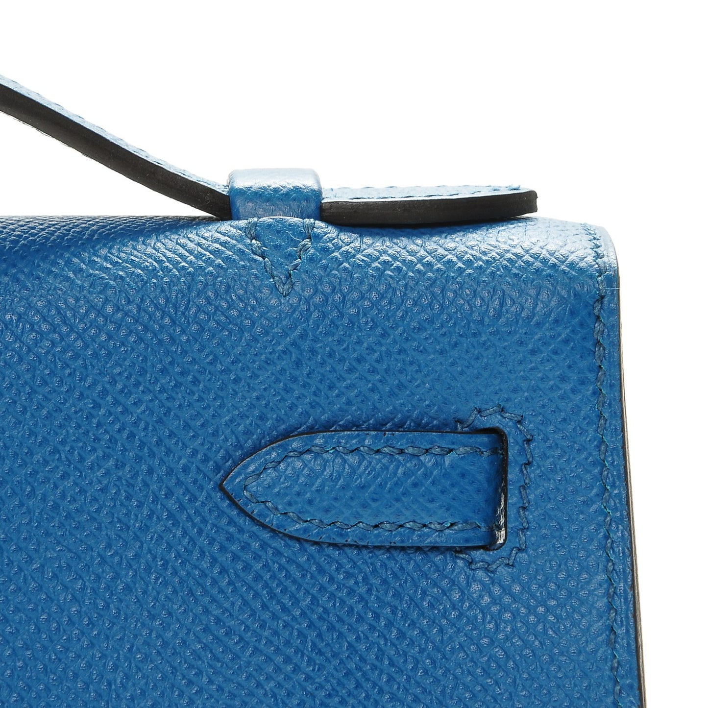 Epsom Kelly Pochette Clutch Bleu Izmir