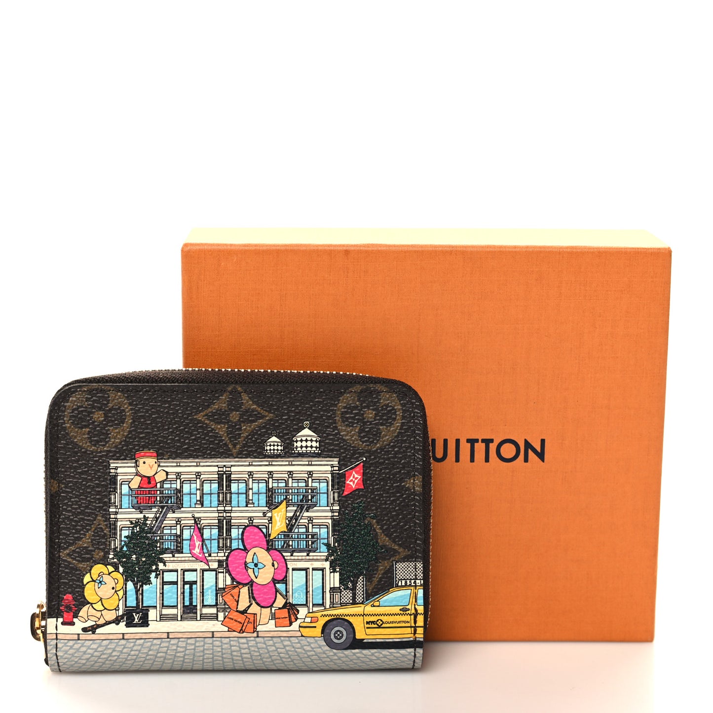 Monogram 2022 Christmas Animation New York Soho Zippy Coin Purse Jaune