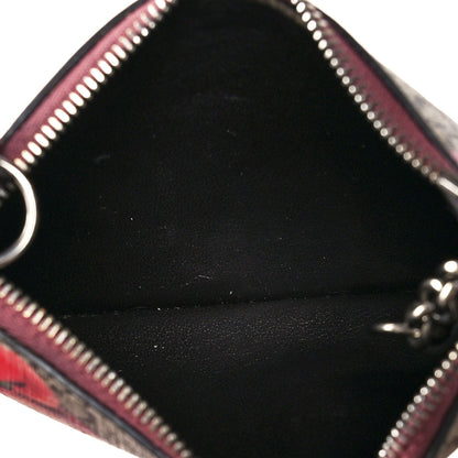 Gucci GG Supreme Monogram Blooms Key Ring Coin Case Beige Multicolor Dry Rose 5 of 7