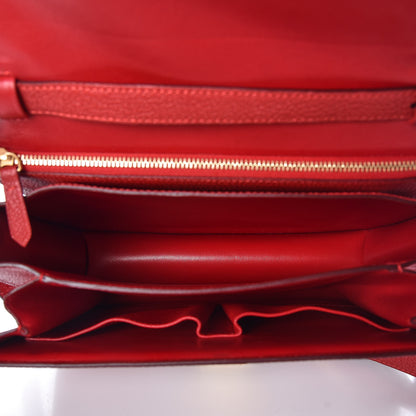 Celine Goatskin Medium Classic Box Flap Bag Carmin 7 of 9