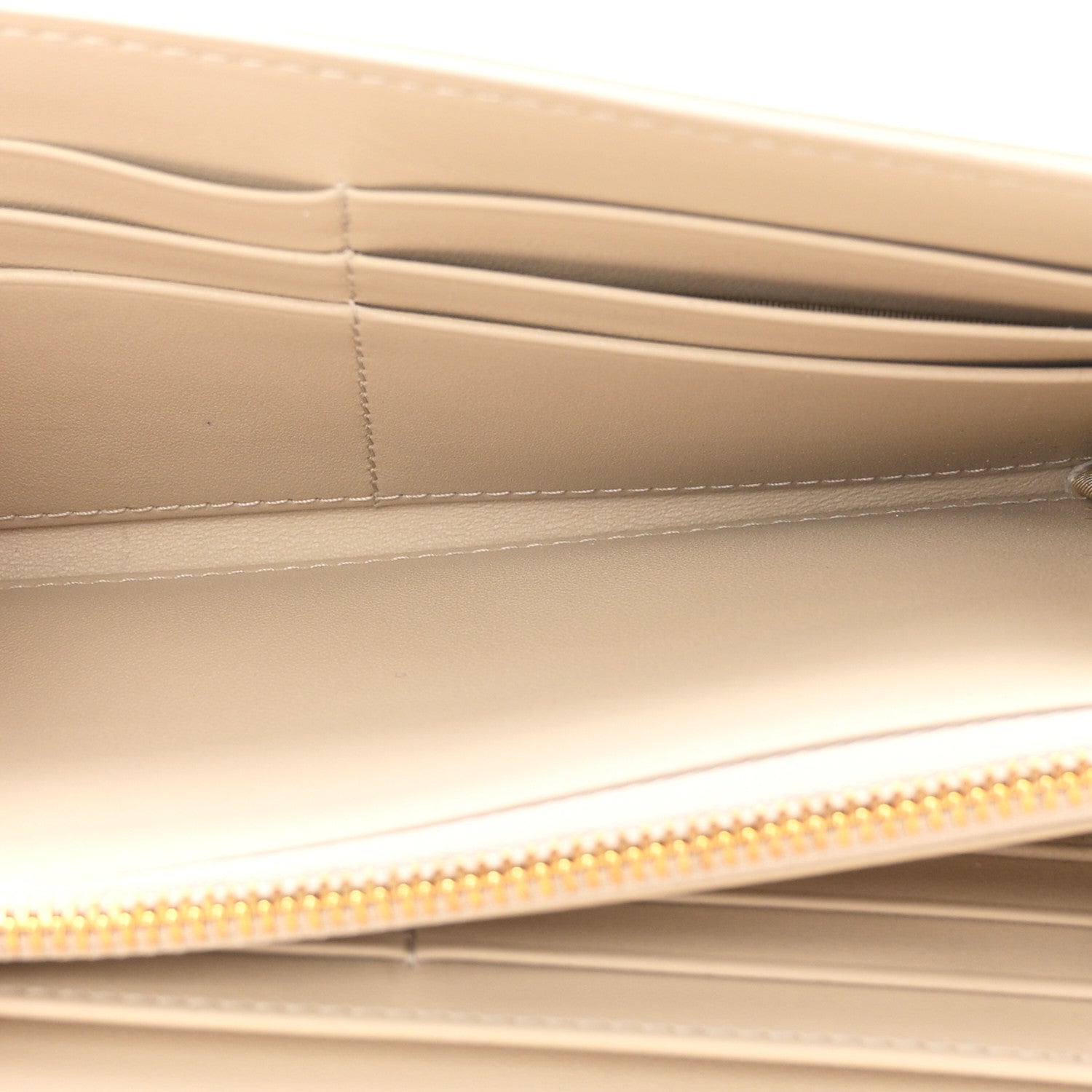 Christian Dior Supple Calfskin Cannage Caro Wallet Sand 5 of 7