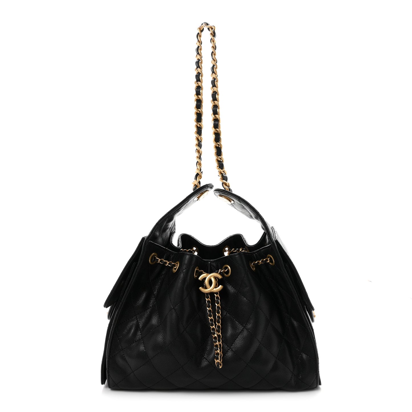 Caviar Quilted Small Chanel 25 Handbag Black