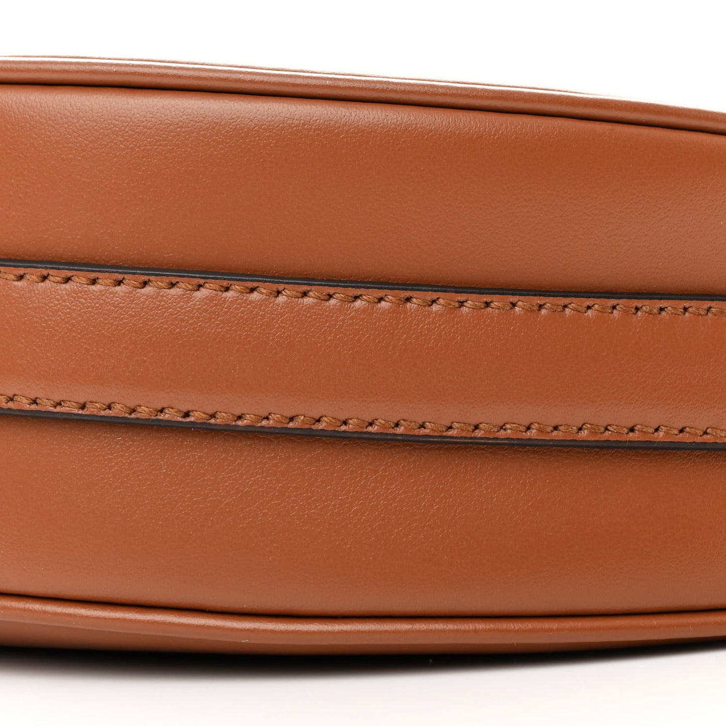 Soft Calfskin Arque Shoulder Bag Cognac