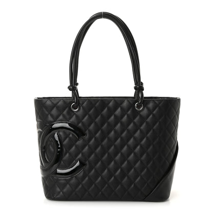 Chanel Calfskin Quilted Large Cambon Tote Black 1 of 10