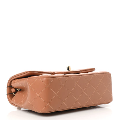 Chanel Lambskin Quilted Mini Rectangular Flap Brown 4 of 11