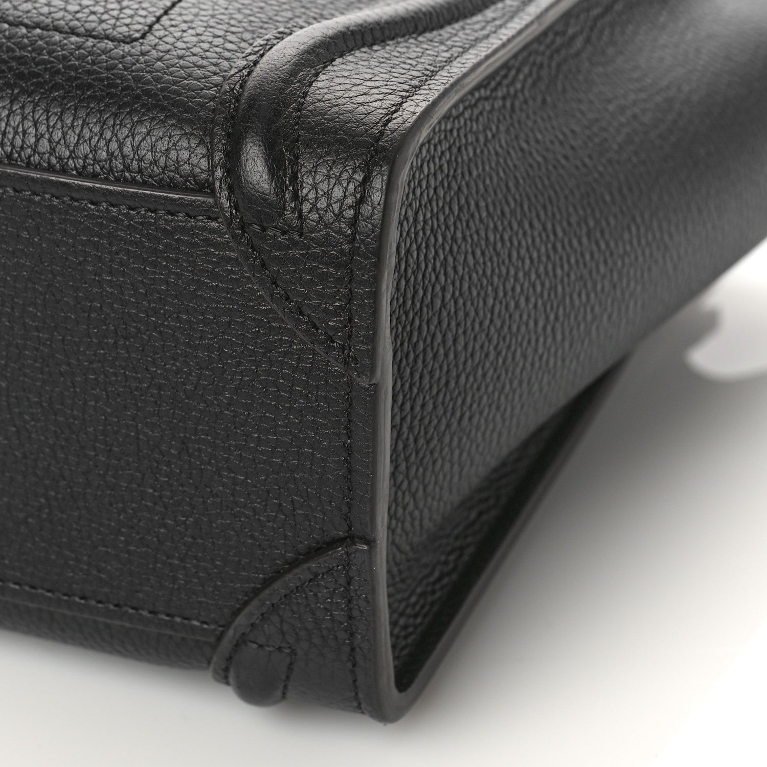 Celine Drummed Calfskin Nano Luggage Black 8 of 8