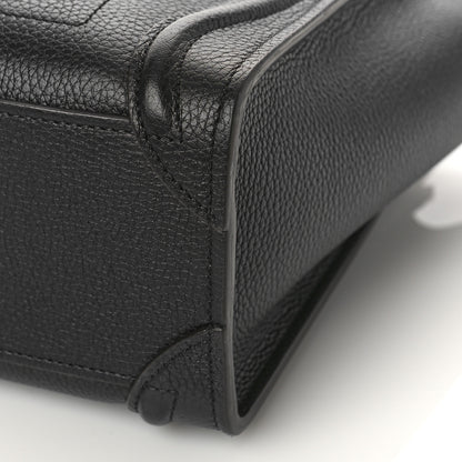 Celine Drummed Calfskin Nano Luggage Black 8 of 8