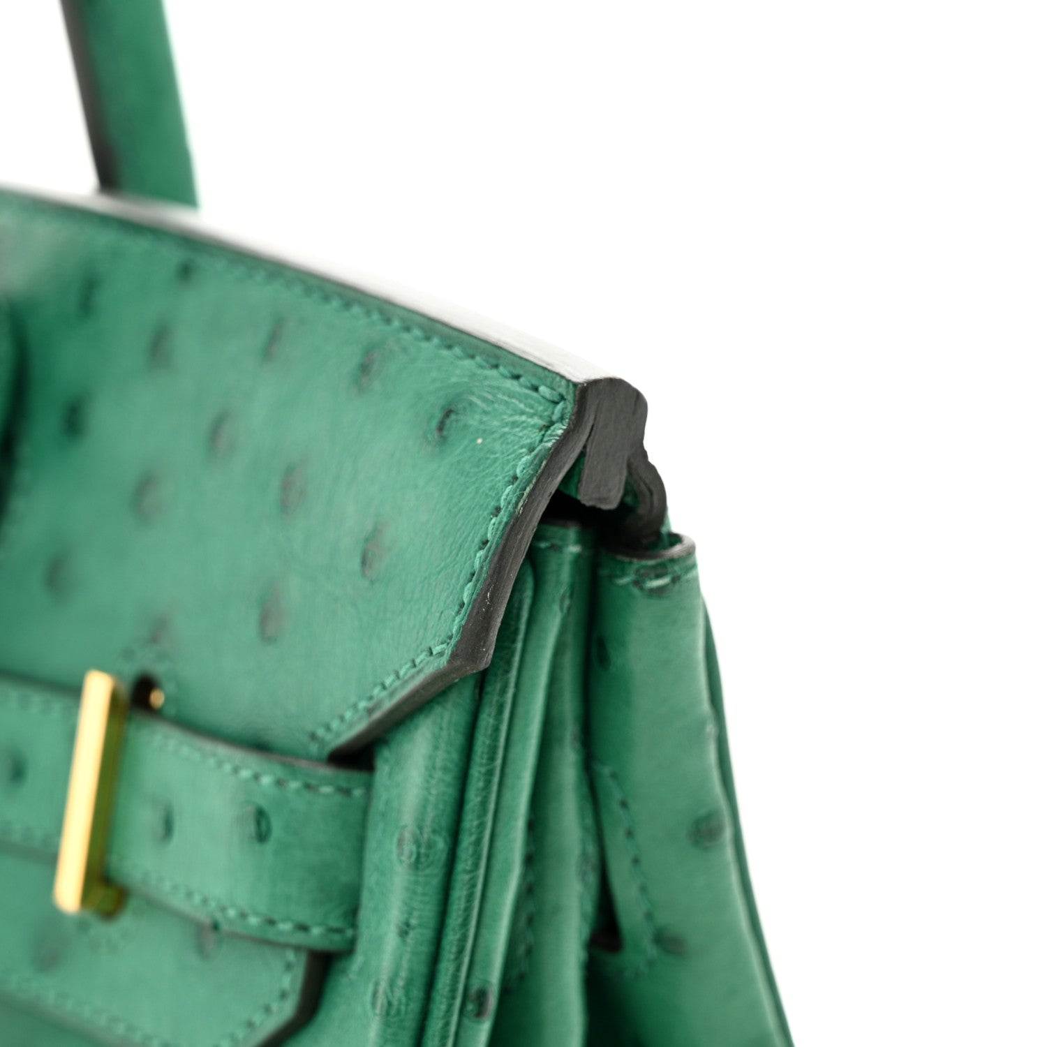 Hermes Ostrich Birkin 30 Vert Vertigo 14 of 15