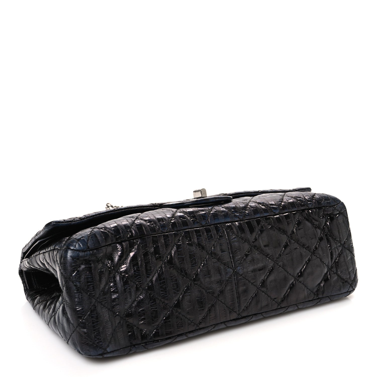 Chanel Metallic Calfskin Striped 2.55 Reissue 227 Flap Black 4 of 10