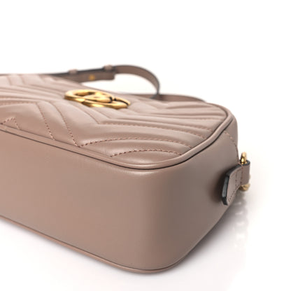 Gucci Calfskin Matelasse Small GG Marmont Chain Shoulder Bag Porcelain Rose 9 of 9