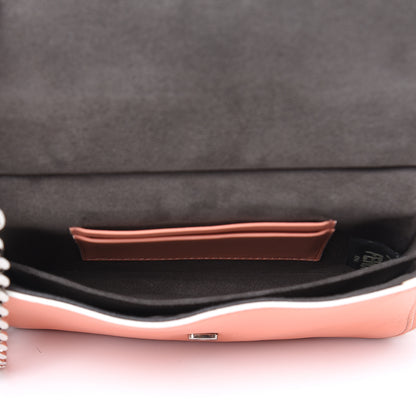 Fendi Vitello Dolce Waves Tri-Color Micro Double Baguette Blue Notte Chantilly 6 of 14