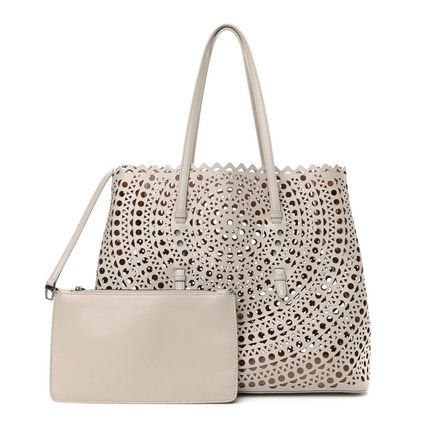 Alaia Lux Calfskin Vienne Mina 32 Bag Perle 1 of 11