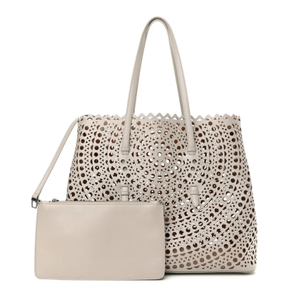 Alaia Lux Calfskin Vienne Mina 32 Bag Perle 1 of 11