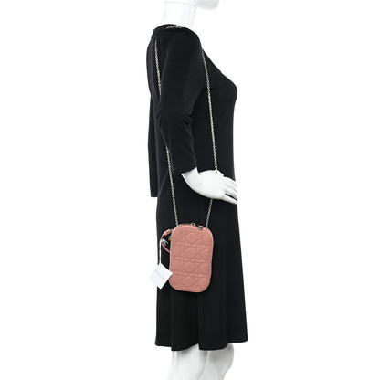 Christian Dior Lambskin Cannage Lady Dior Phone Holder Deep Nude 2 of 10