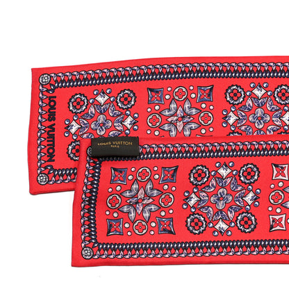 Louis Vuitton Silk Monogram Giant Lvrtual Flowers Bandeau Red 3 of 3
