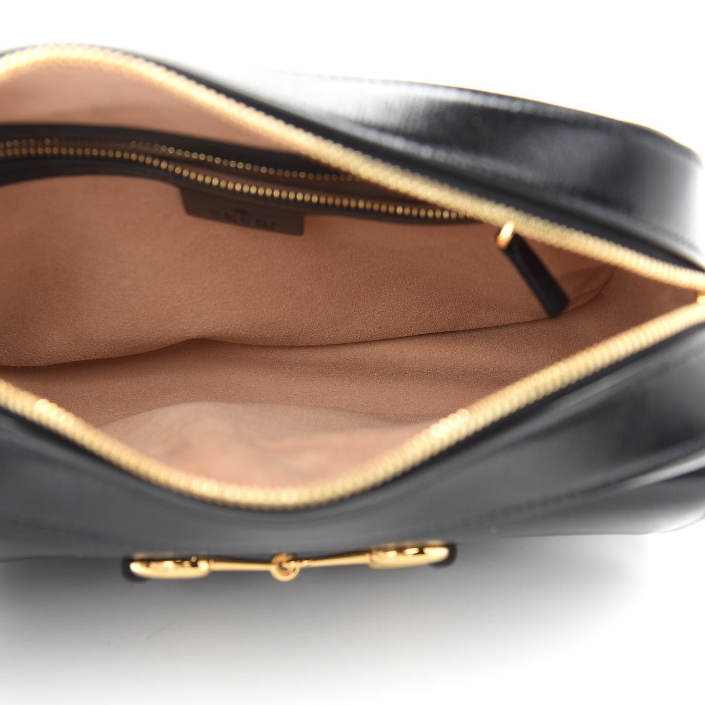 Textured Calfskin Small Horsebit 1955 Shoulder Bag Black