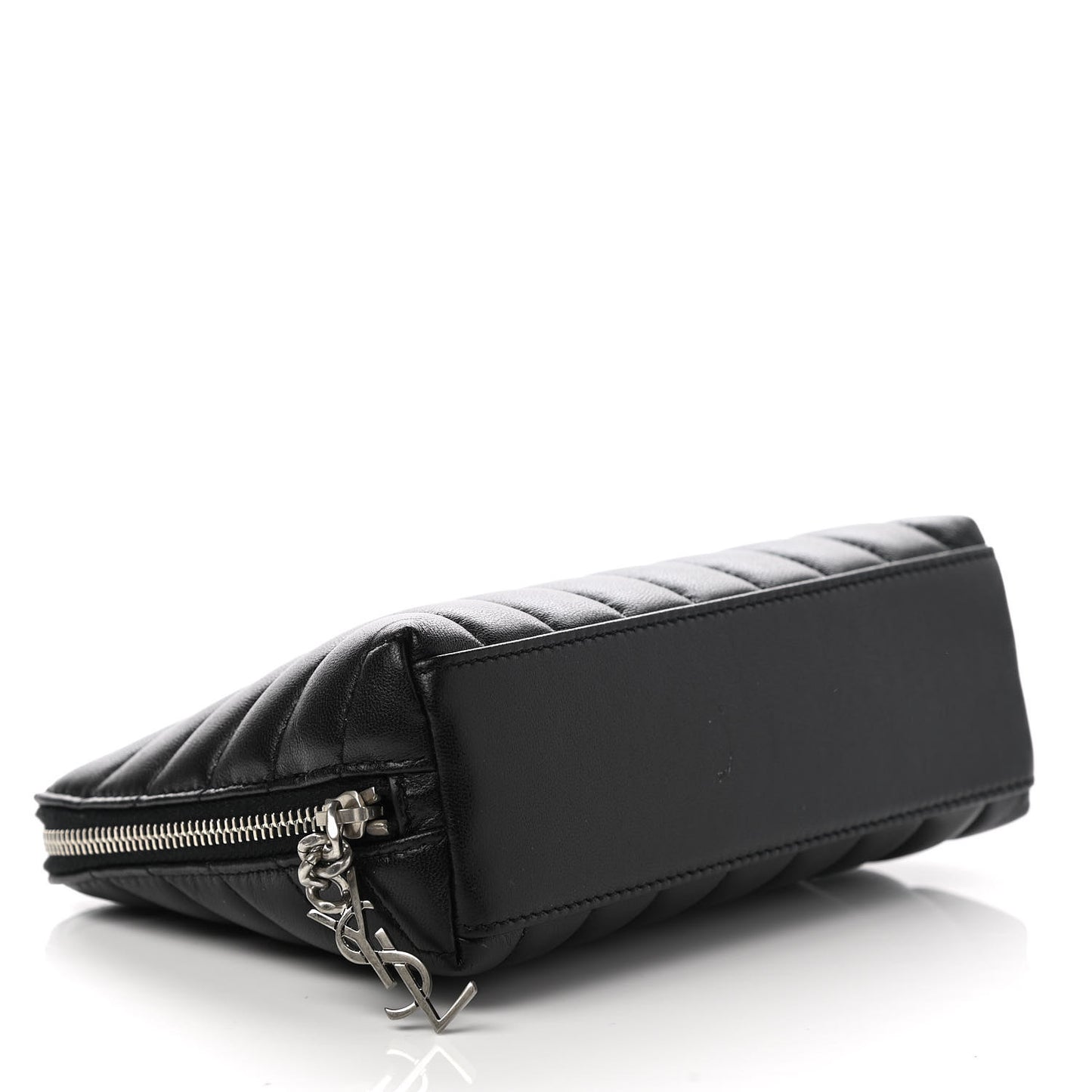 Lambskin Matelasse Cosmetic Case Black