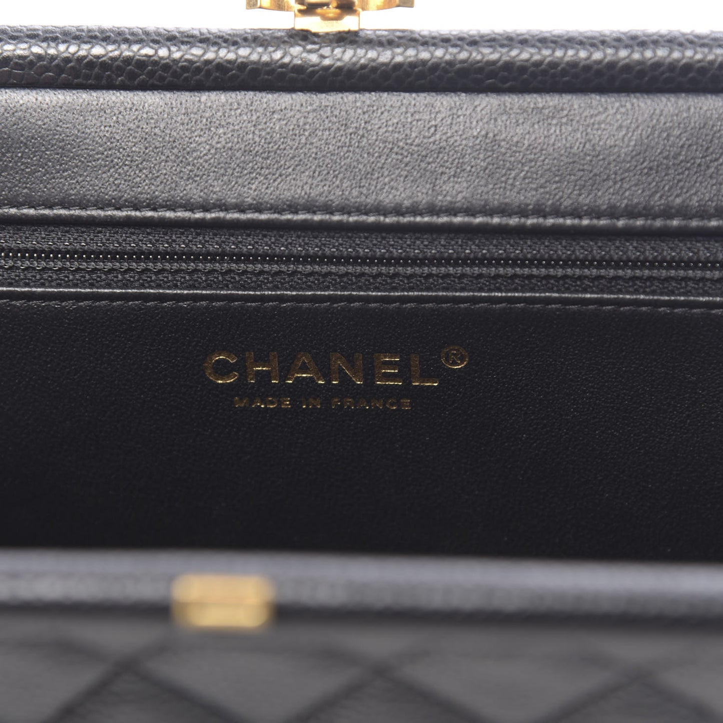 Caviar Quilted Timeless Clutch Black