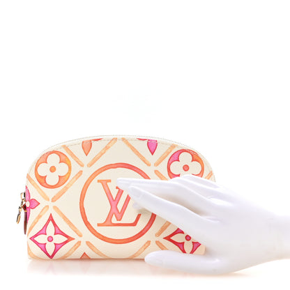 Louis Vuitton Monogram Tiles By The Pool Cosmetic Pouch Coral 2 of 7