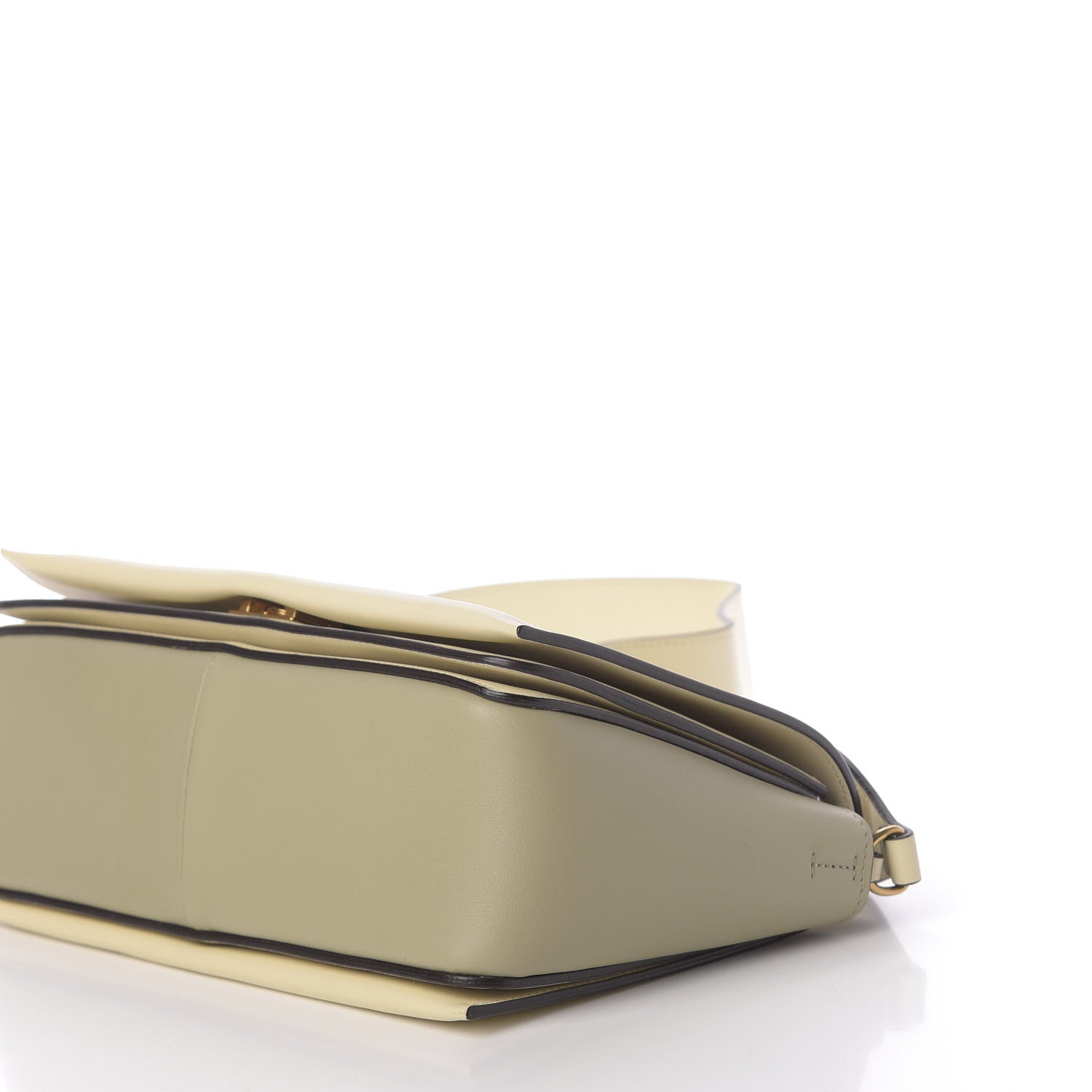 Celine Shiny Smooth Calfskin Medium Frame Shoulder Bag Chalk Mastic 7 of 9
