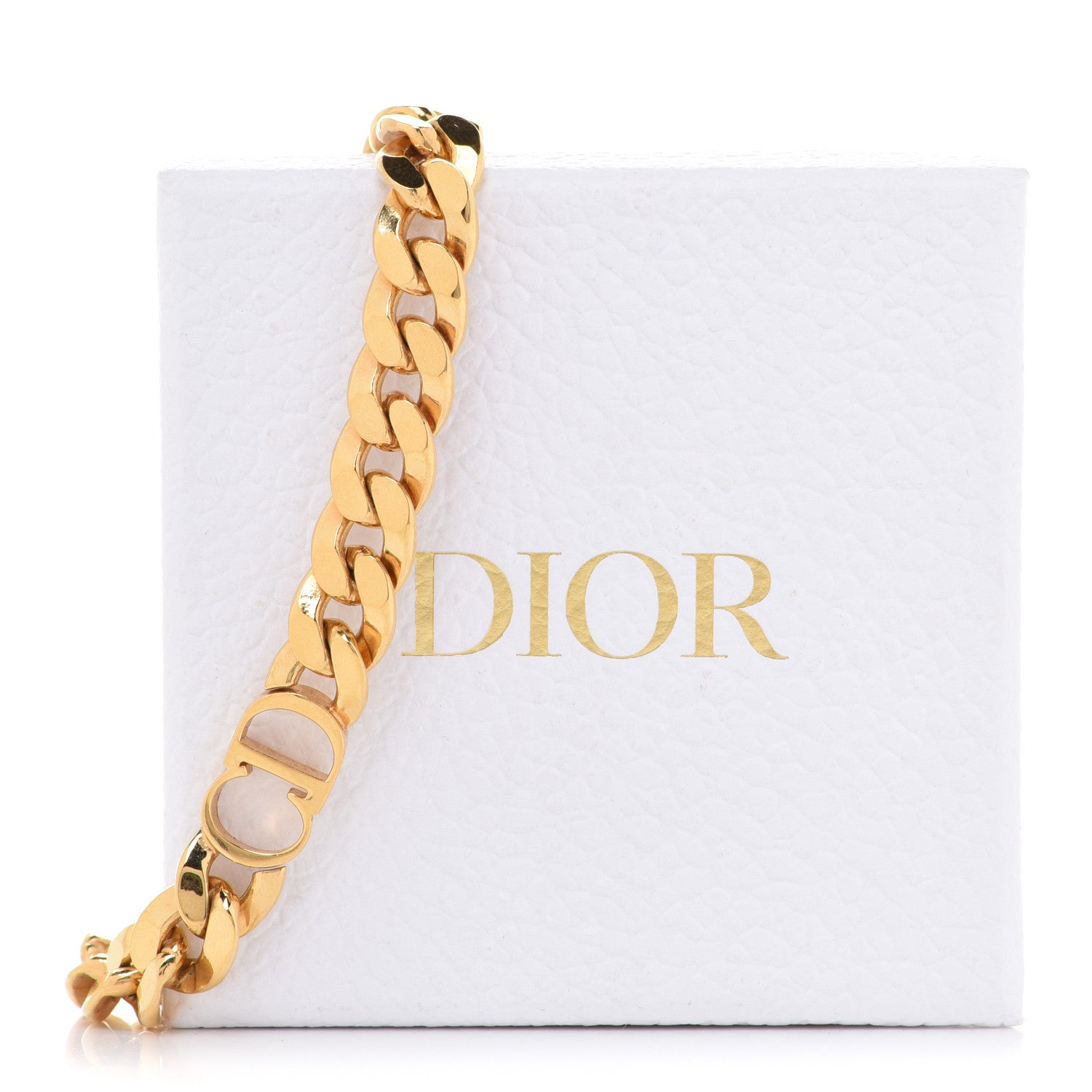 Christian Dior Metal Danseuse Etoile Chain Choker Necklace Gold 7 of 7