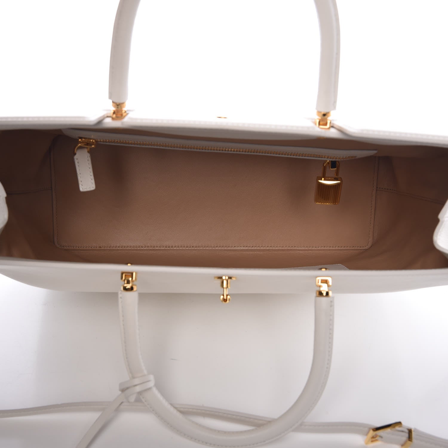 Tom Ford Calfskin Medium India Satchel Chalk 6 of 7