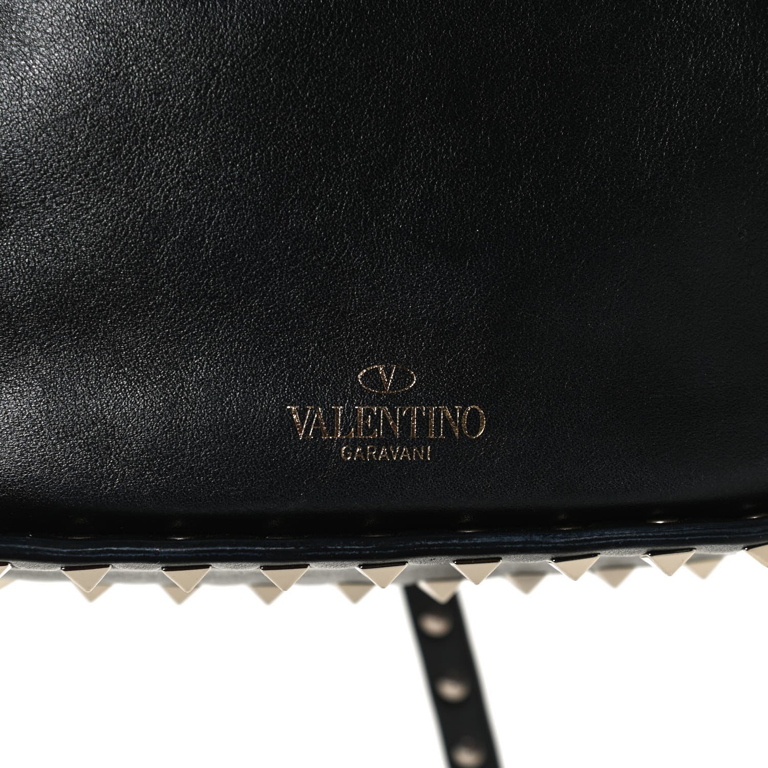 Valentino Garavani Vitello Rockstud Bucket Bag Black 7 of 12