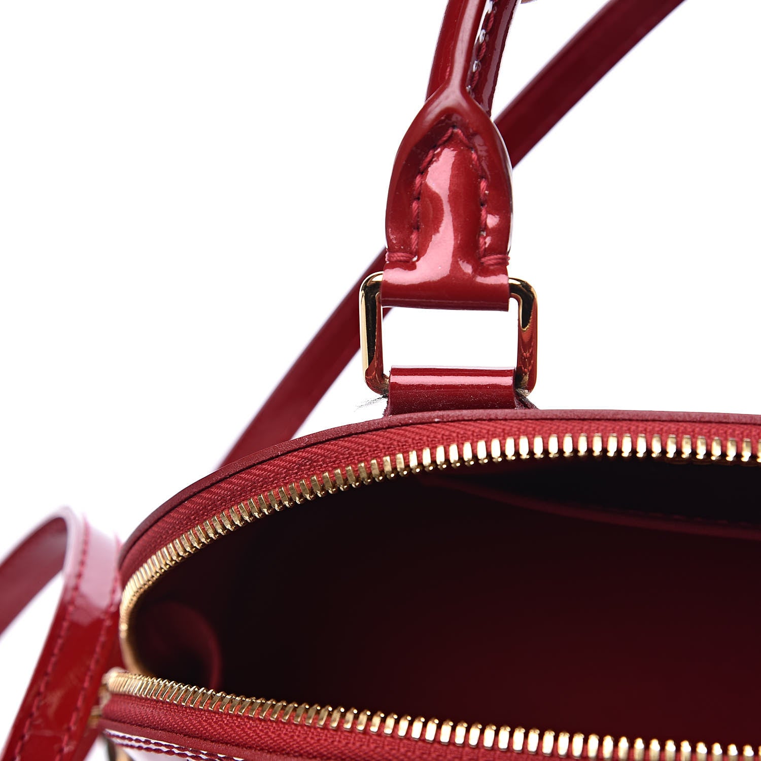 Louis Vuitton Vernis Rayures Alma BB Pomme D'Amour 9 of 9