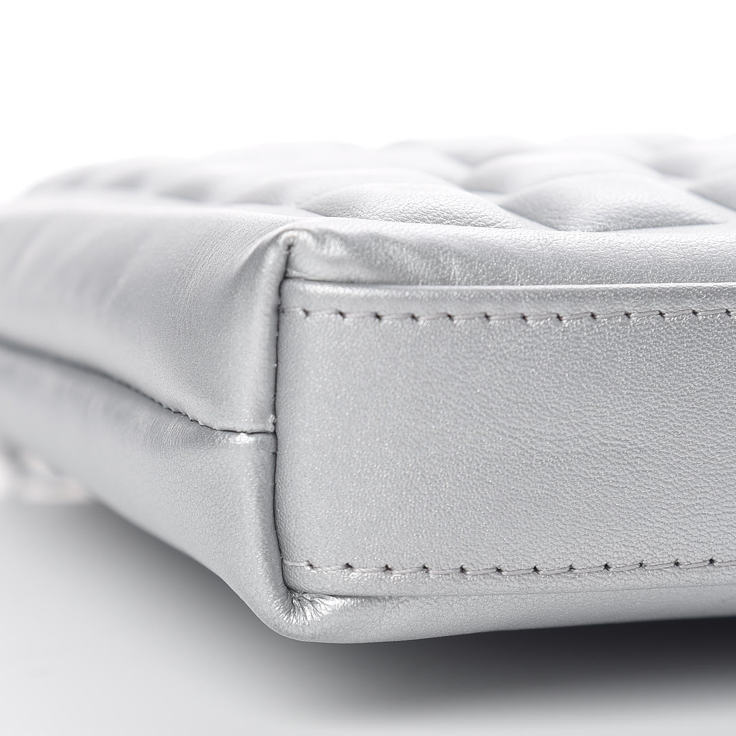 Chanel Metallic Calfskin Keyboard Pouch Silver 9 of 11