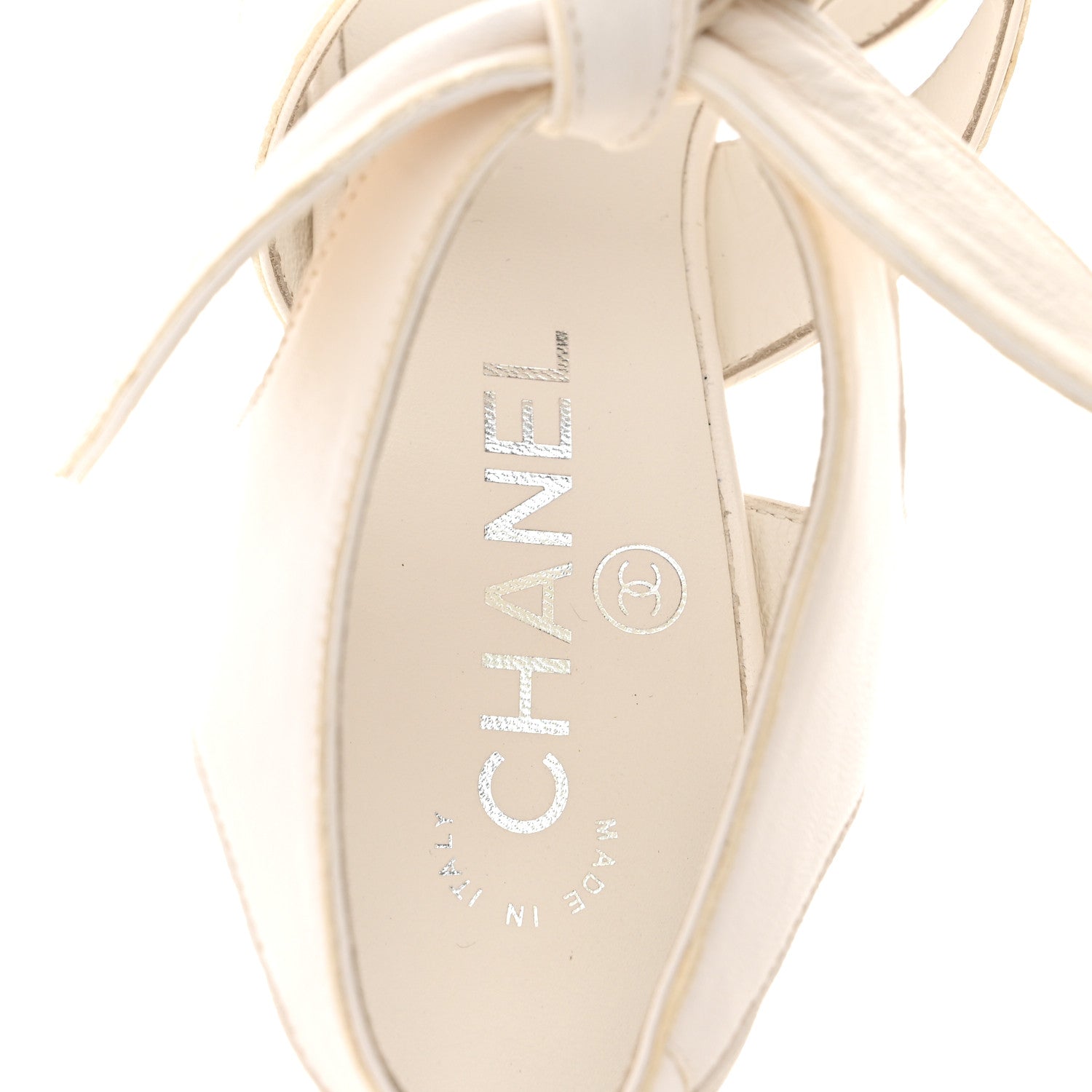 Chanel Lambskin Bow CC Sandal Pumps 38 White 1784709 – FASHIONPHILE