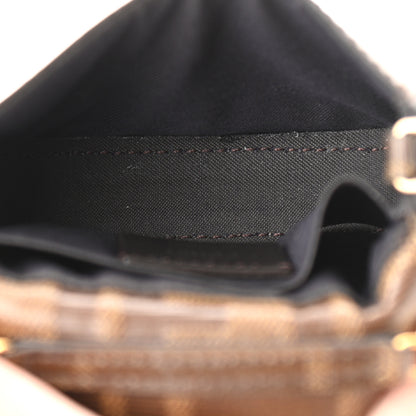 Fendi Glazed Fabric FF 1974 Nano Baguette Belt Charm Mogano Panna 5 of 10