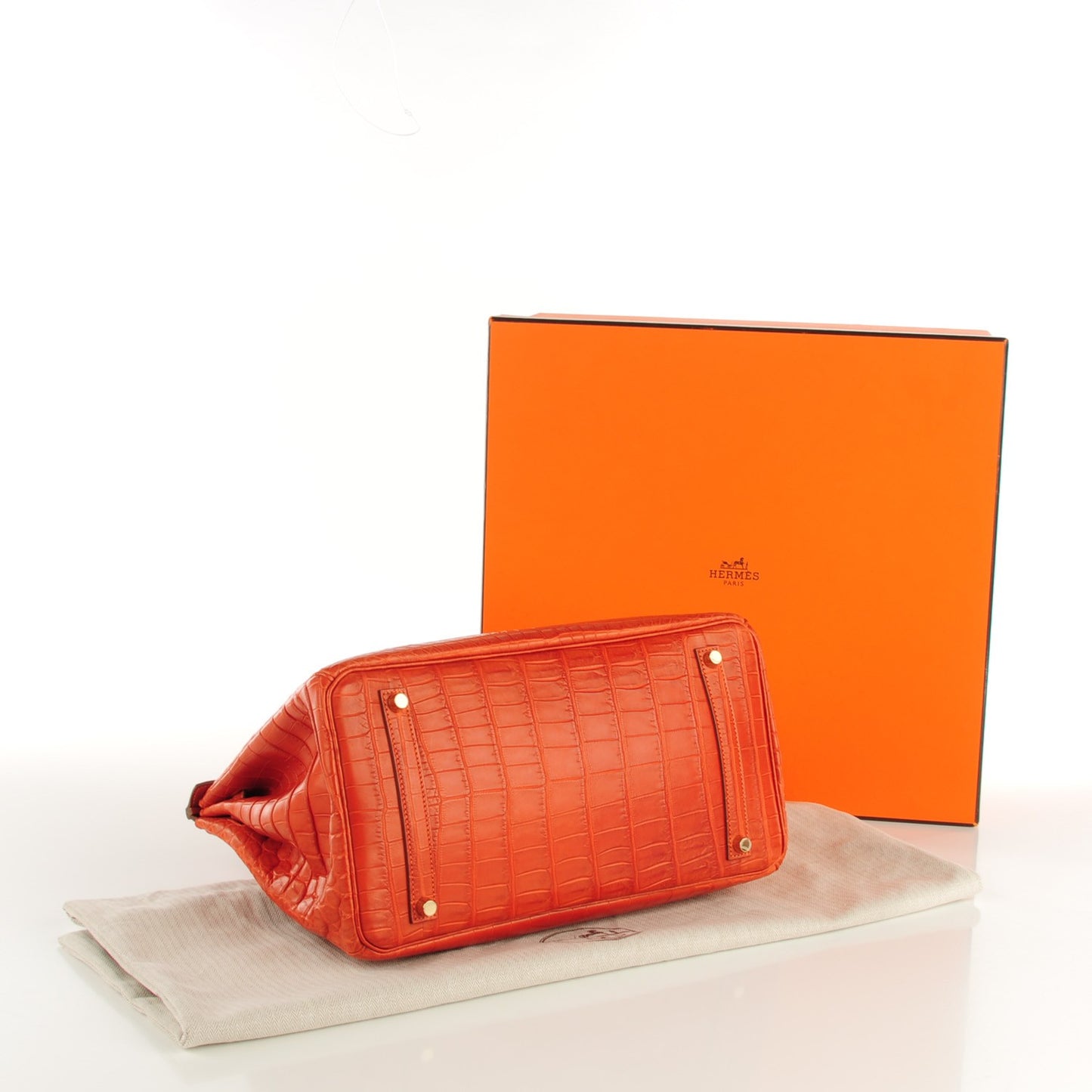 Matte Niloticus Crocodile Birkin 35 Orange