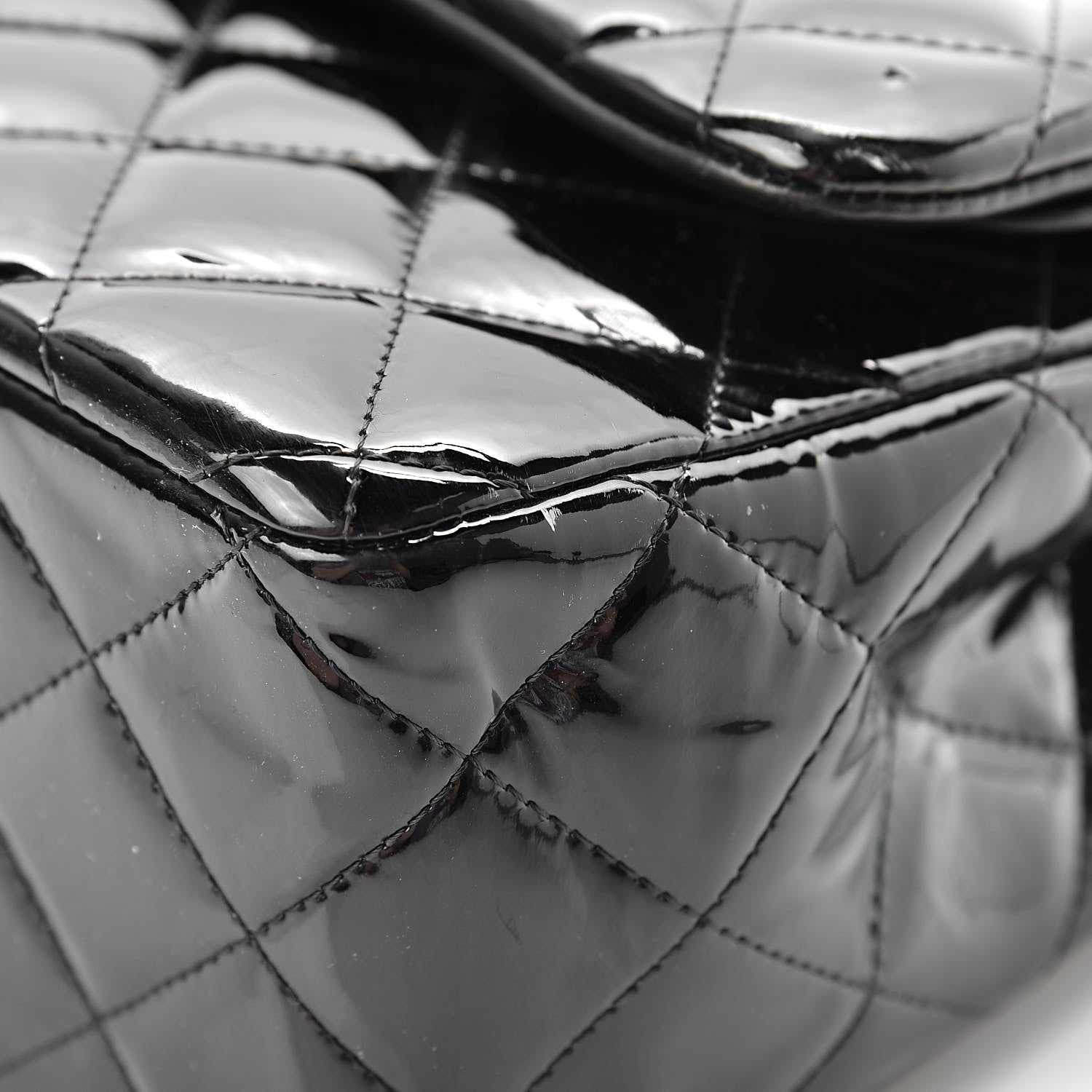 Chanel Patent Quilted Jumbo Double Flap Black 15 of 17