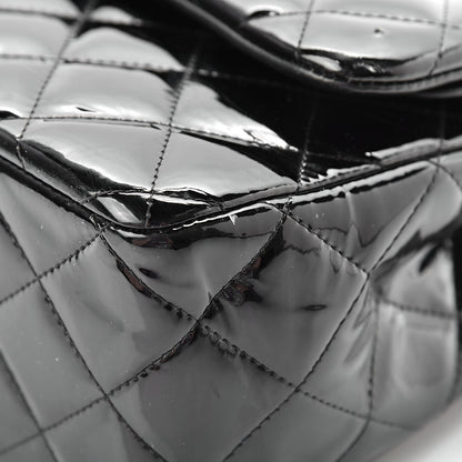 Chanel Patent Quilted Jumbo Double Flap Black 15 of 17